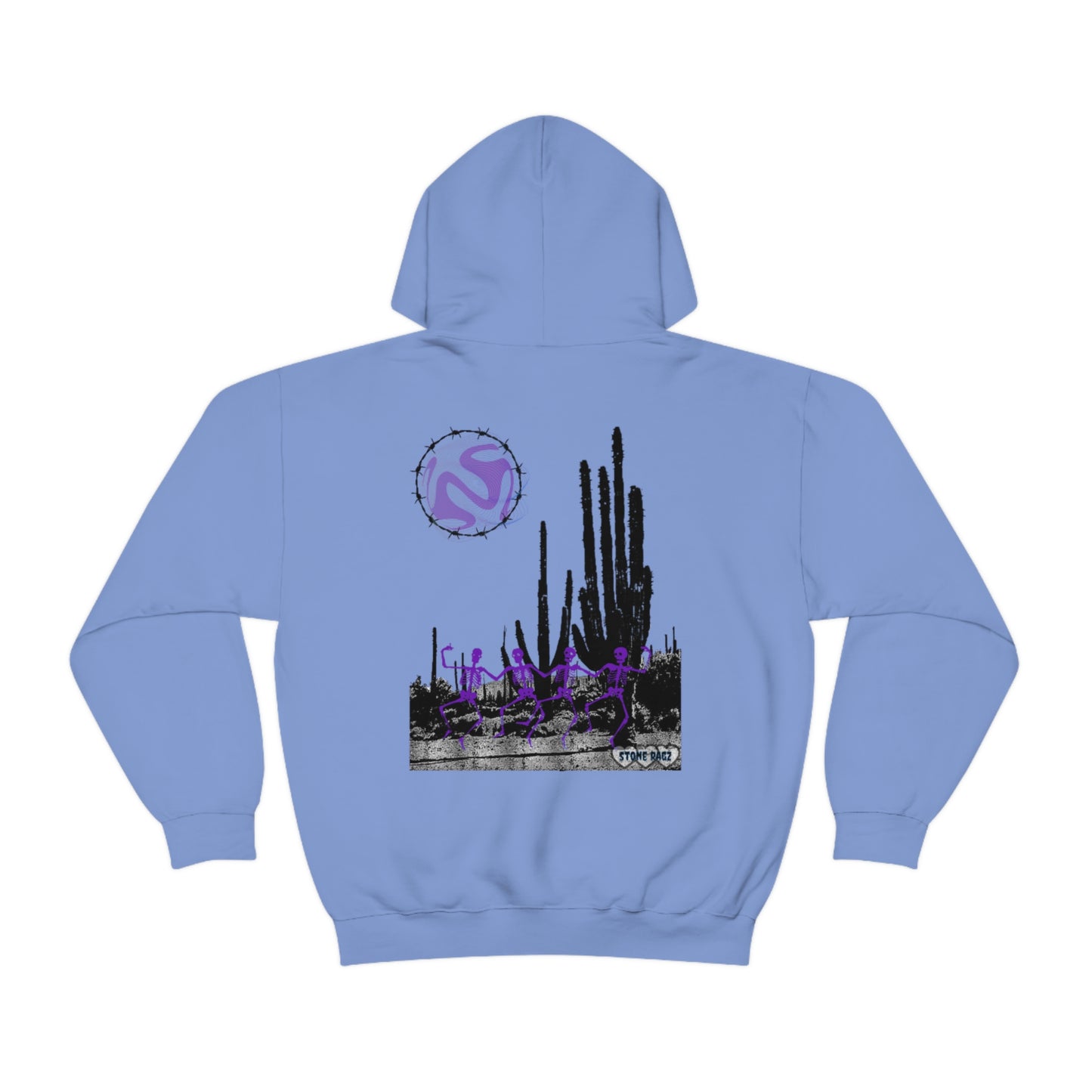 Skeleton Streetwear Desert Theme Dancing Skeletons Stone Ragz Apparel Unisex Heavy Blend™ Hooded Sweatshirt